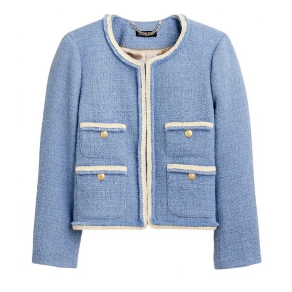 J. Crew Jackets & Blazers - NWT J.Crew Frances Lady Jacket in Pale Seascape Blue Maritime Tweed 14